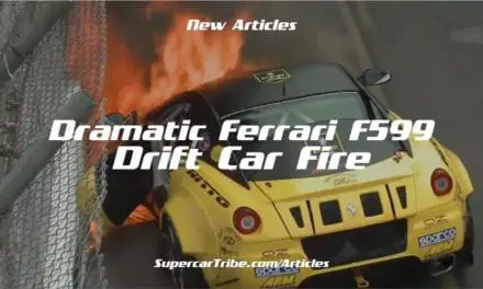 Dramatic Ferrari F599 Drift Car Fire