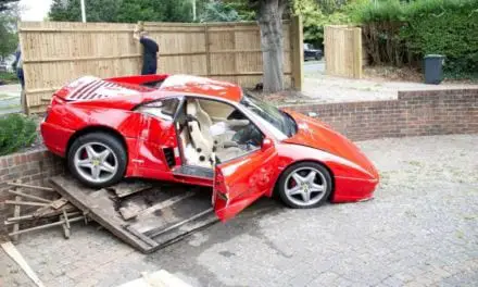 Ferrari F355 Crashes on the Way to Goodwood Revival