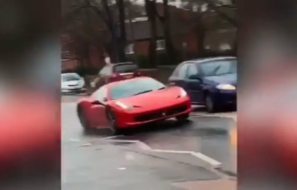 Speeding Ferrari in Christmas Day Police Chase